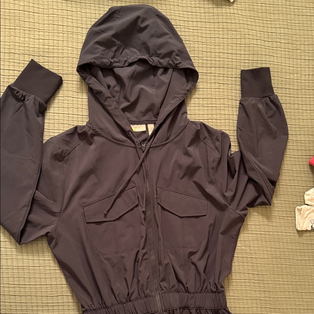 Zella Black Hooded Jumpsuit